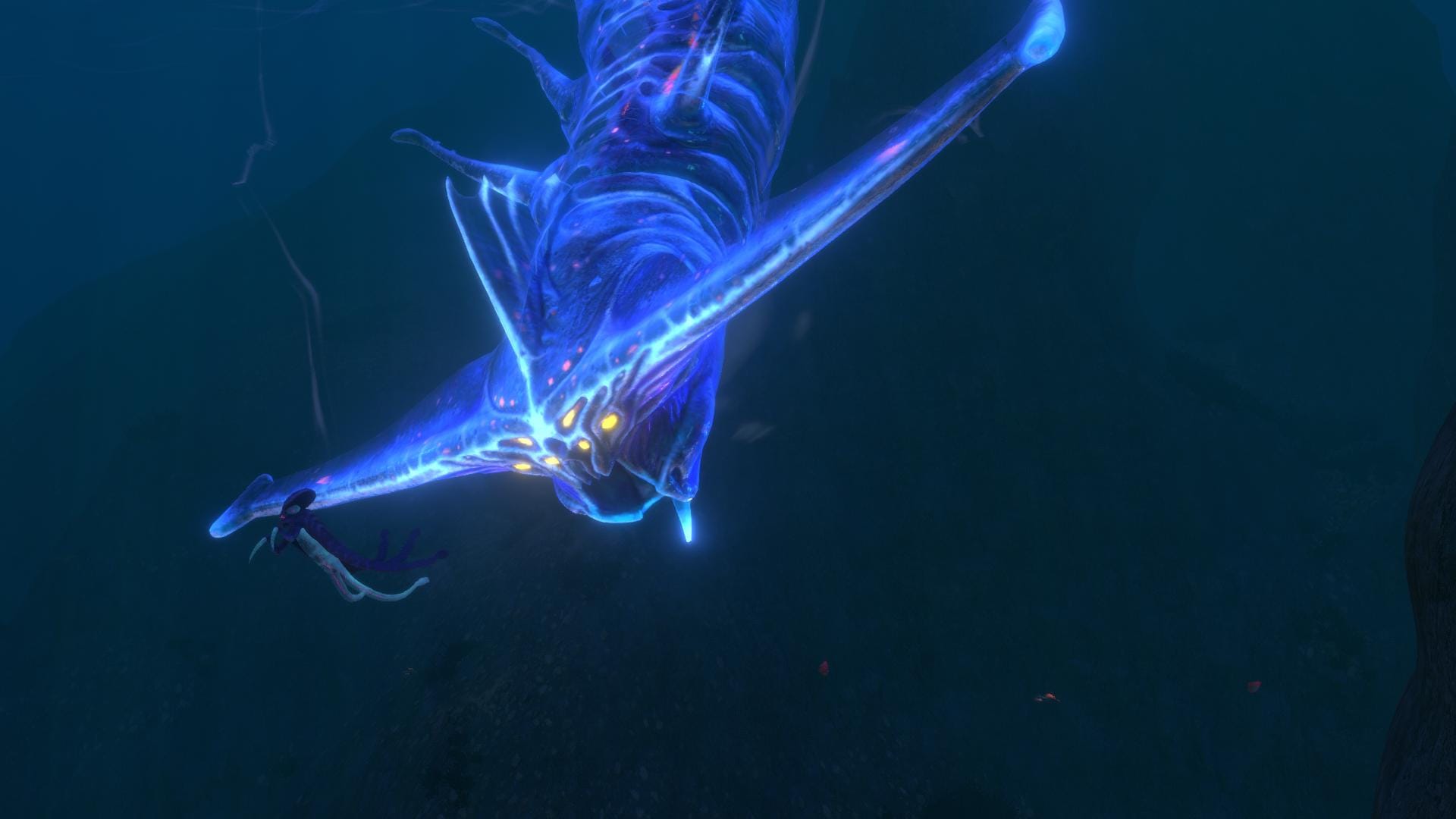 Subnautica Ghost Leviathan versus Warper